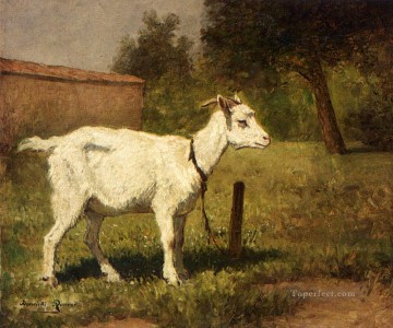  Henri Pintura al %C3%B3leo - Una cabra en una pradera animal oveja Henriette Ronner Knip